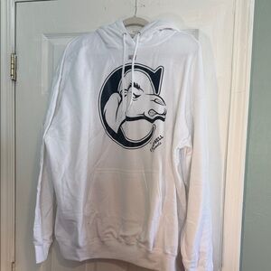 Campbell University, home of the Fighting Camels, NC Hoodie with Navy Camel Logo